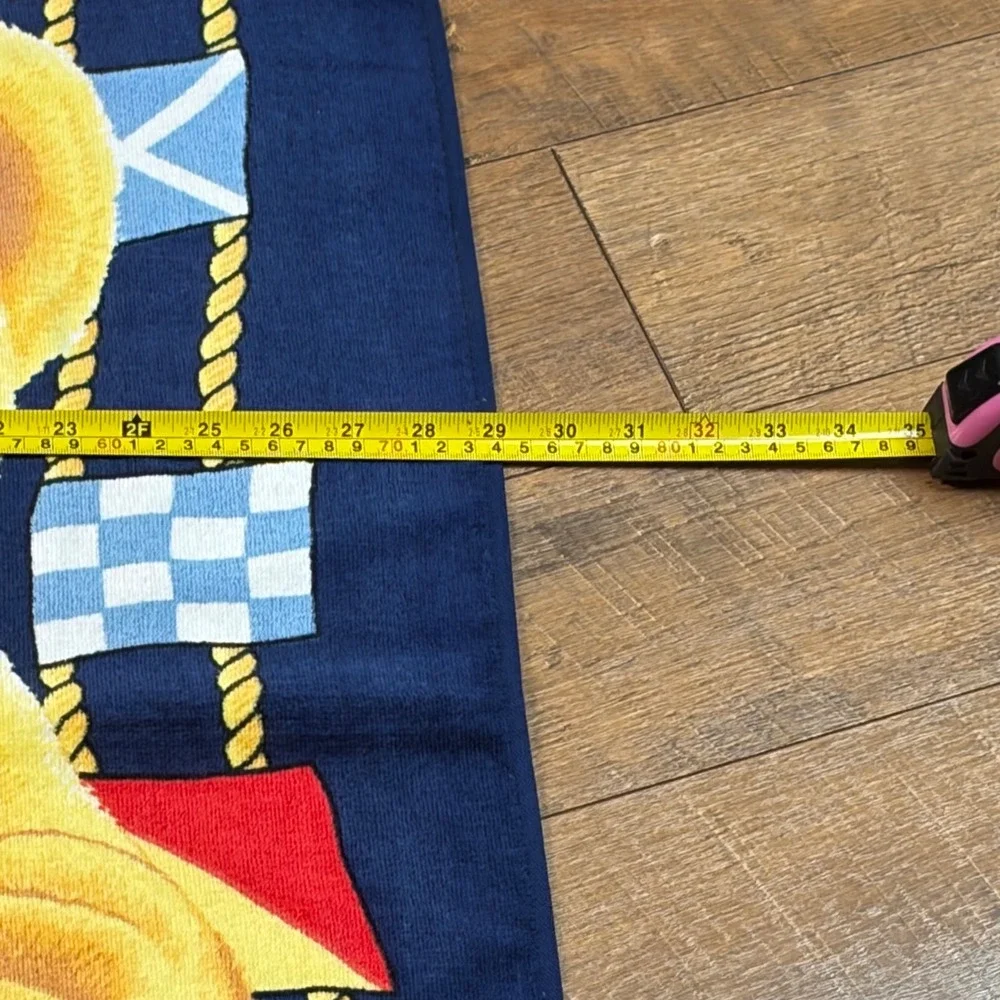 Vintage Hilasal QE2 Queen Elizabeth 2 Teddy Bear 59x29 Bath‎ Beach Towel